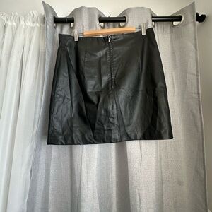 H&M Elegant Black Leather Skirt